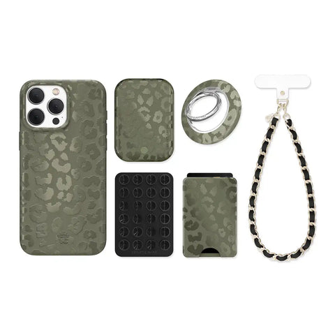 Olive Leopard iPhone Bundle Set