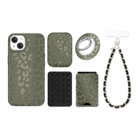 Olive Leopard iPhone Bundle Set