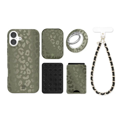 Olive Leopard iPhone Bundle Set