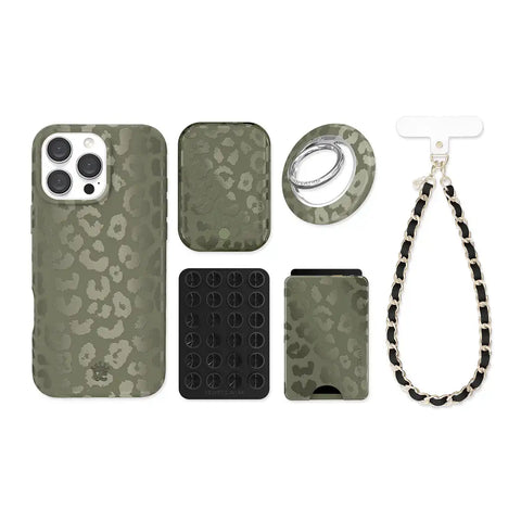Olive Leopard iPhone Bundle Set
