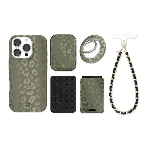 Olive Leopard iPhone Bundle Set