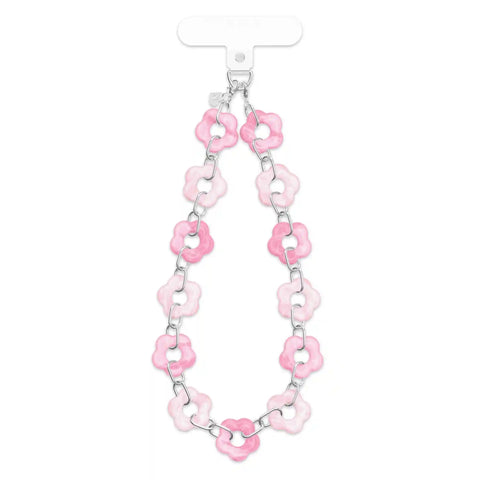 Pink Blossom Chain Phone Charm