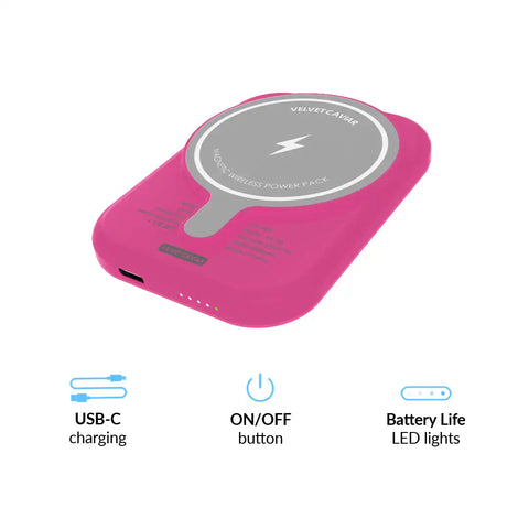 Orchid Pink Portable MagSafe Charger Power Pack