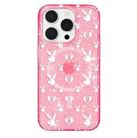 Playboy Pink Bunny Glitter iPhone Case
