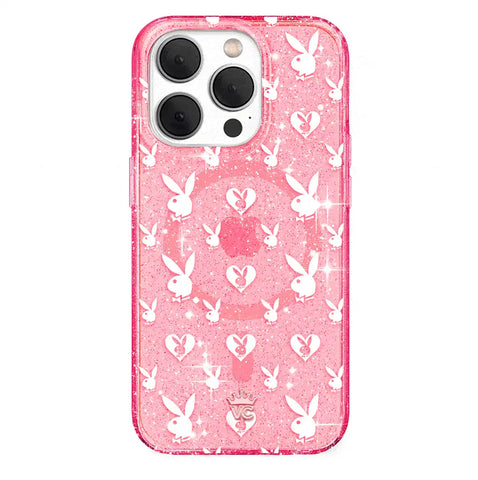 Playboy Pink Bunny Glitter iPhone Case