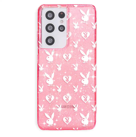 Playboy Pink Bunny Glitter Samsung Case