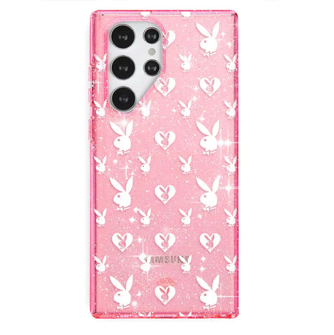 Playboy Pink Bunny Glitter Samsung Case
