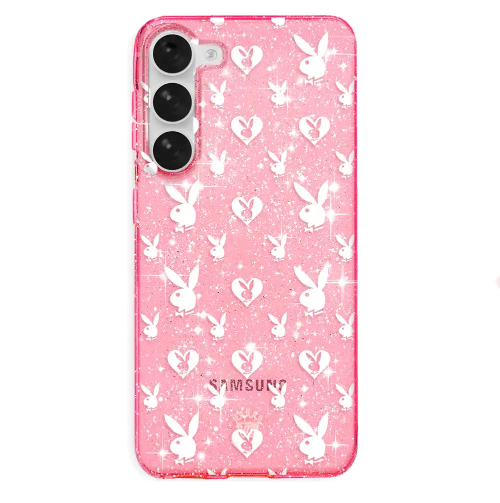 Playboy Pink Bunny Glitter Samsung Case