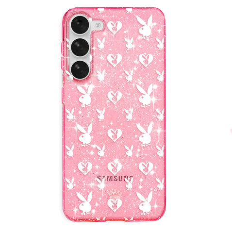 Playboy Pink Bunny Glitter Samsung Case
