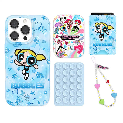 The Powerpuff Girls Bubbles iPhone Bundle Set - Wallet