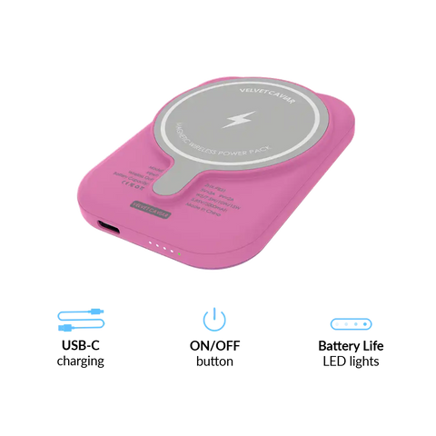 The Powerpuff Girls Airbrush Hearts Portable MagSafe Charger Power Pack