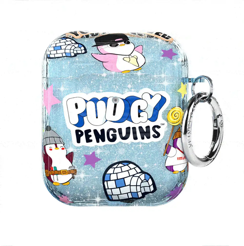 Pudgy Penguins Iceberg Glitter AirPod Case