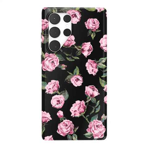 Pink Rose Floral Samsung Case