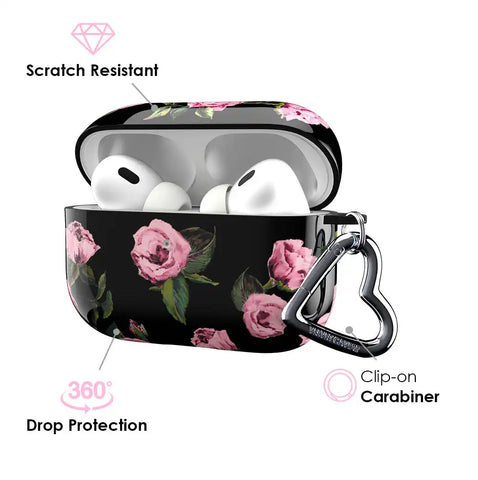 Pink Rose Floral AirPod Case