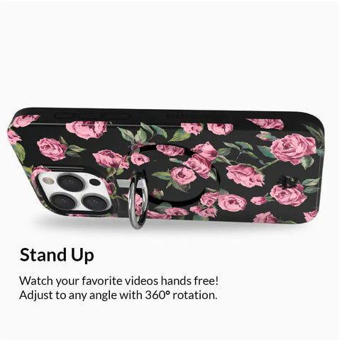 Pink Rose Floral MagSafe Grip Ring