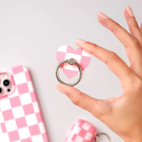 Pink Vibe Checkered Phone Ring