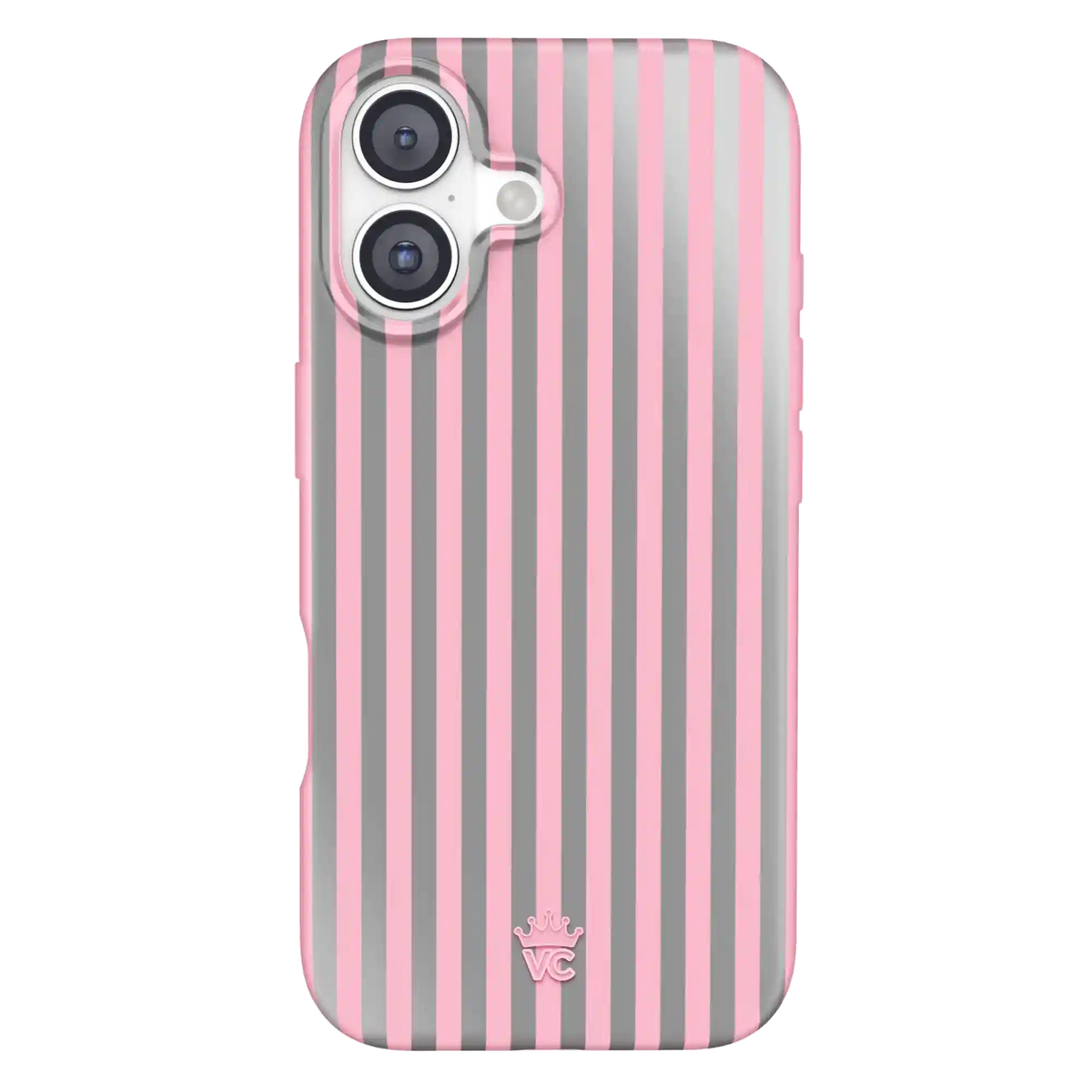Pink Chrome Stripes iPhone Case