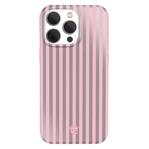 Pink Chrome Stripes iPhone Case