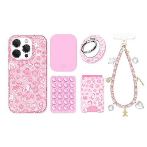 Pink Christmas Glitter iPhone Bundle