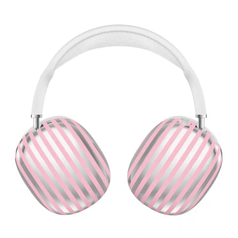 Pink Chrome Stripes AirPod Max Case