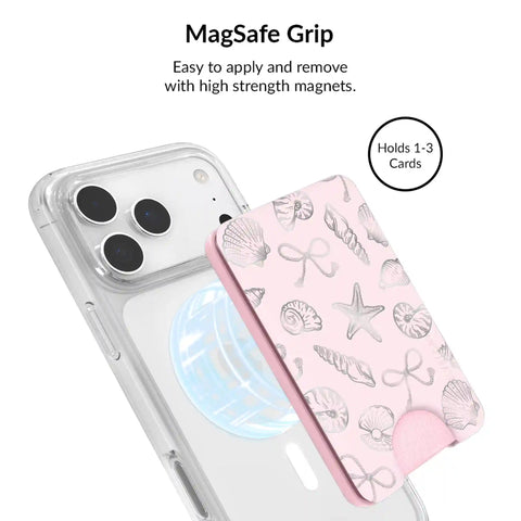Pink Coastal Seashells iPhone Bundle Set