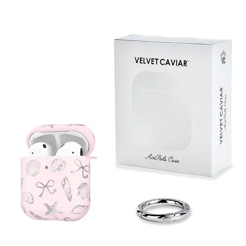 Pink Coastal Seashells AirPod Case