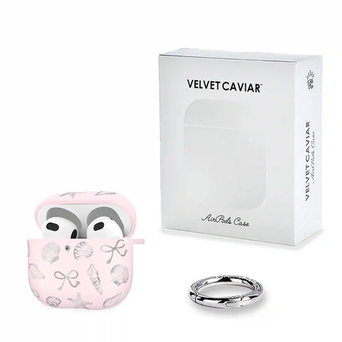 Pink Coastal Seashells AirPod Case