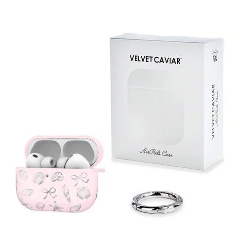 Pink Coastal Seashells AirPod Case