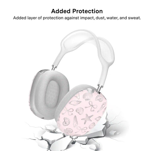 Pink Coastal Seashells AirPod Max Case