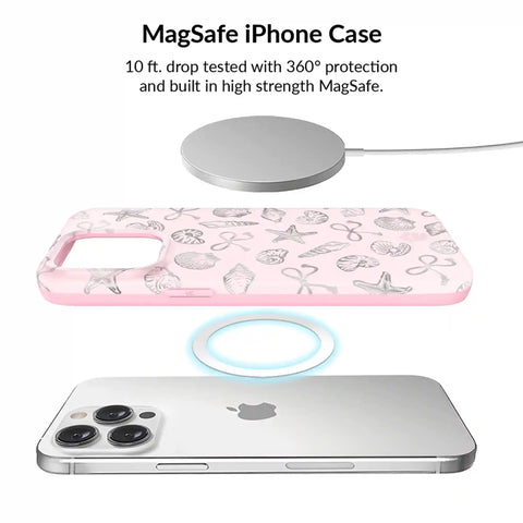 Pink Coastal Seashells iPhone Bundle Set