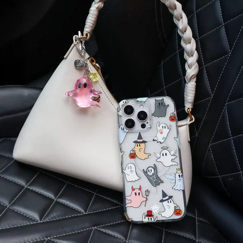 Pink Ghosted Bag Charm