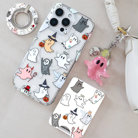 Pink Ghosted Bag Charm