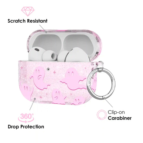 Ghosted Pink Glitter AirPod Case