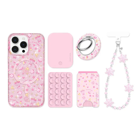 Pink Hanukkah Glitter iPhone Bundle