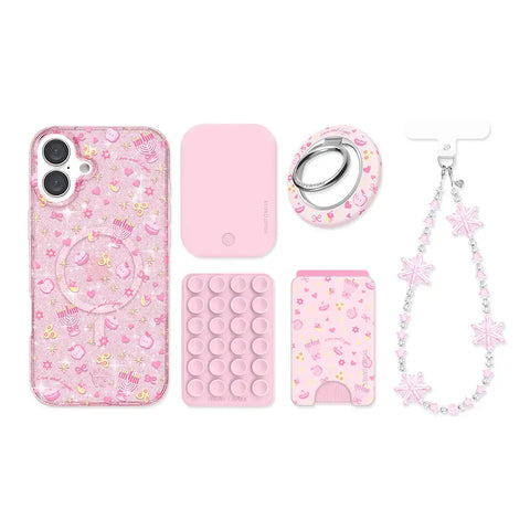 Pink Hanukkah Glitter iPhone Bundle