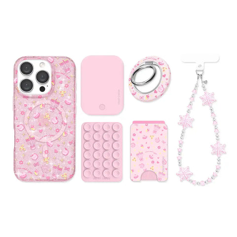 Pink Hanukkah Glitter iPhone Bundle