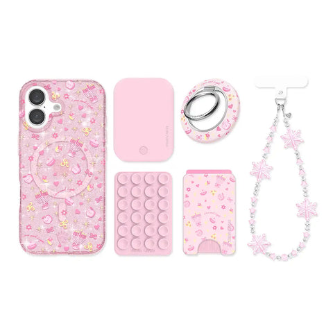 Pink Hanukkah Glitter iPhone Bundle