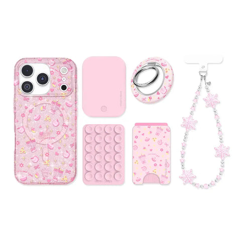 Pink Hanukkah Glitter iPhone Bundle