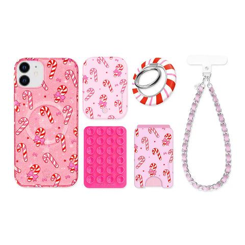 Pink Peppermint Princess iPhone Bundle Set