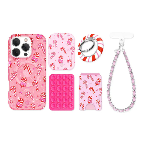 Pink Peppermint Princess iPhone Bundle Set