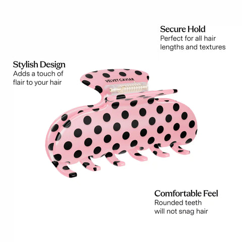 Crystal & Polkadot Hair Clip Bundle