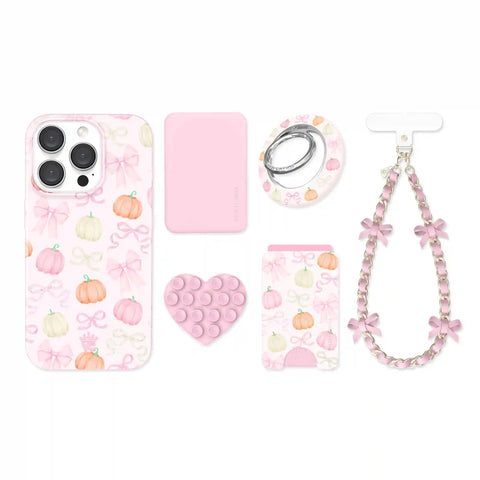 Pink Pumpkin Princess iPhone Bundle Set