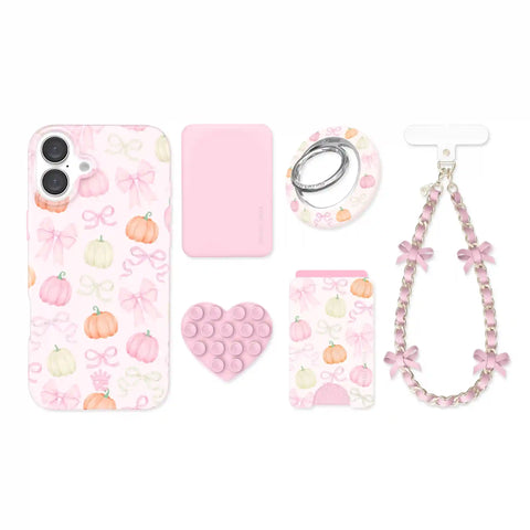 Pink Pumpkin Princess iPhone Bundle Set