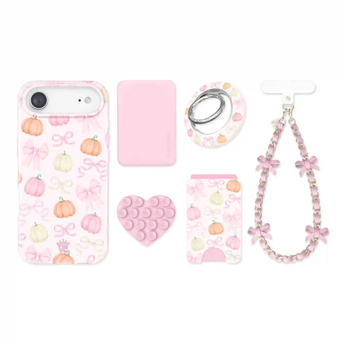 Pink Pumpkin Princess iPhone Bundle Set