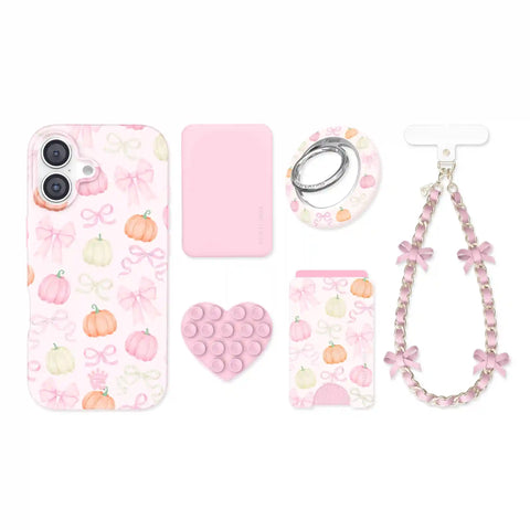 Pink Pumpkin Princess iPhone Bundle Set