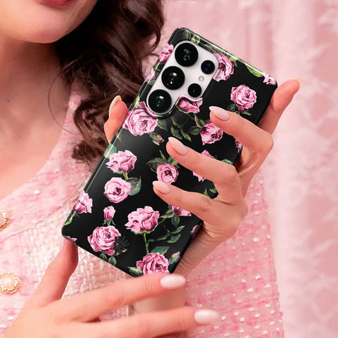 Pink Rose Floral Samsung Case