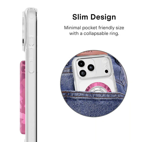 Pink Ruby Leopard MagSafe Grip Ring