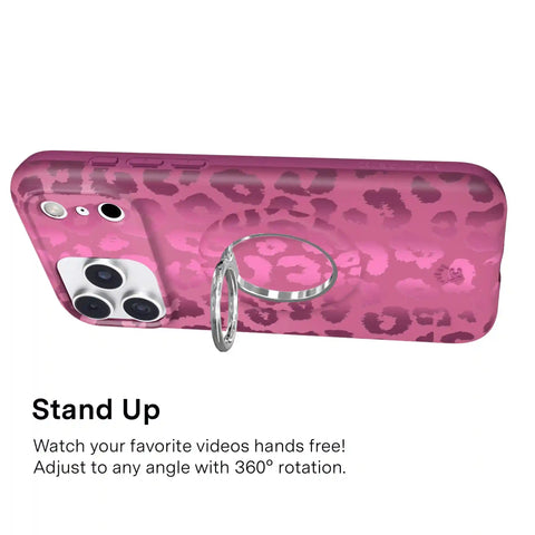 Pink Ruby Leopard MagSafe Grip Ring