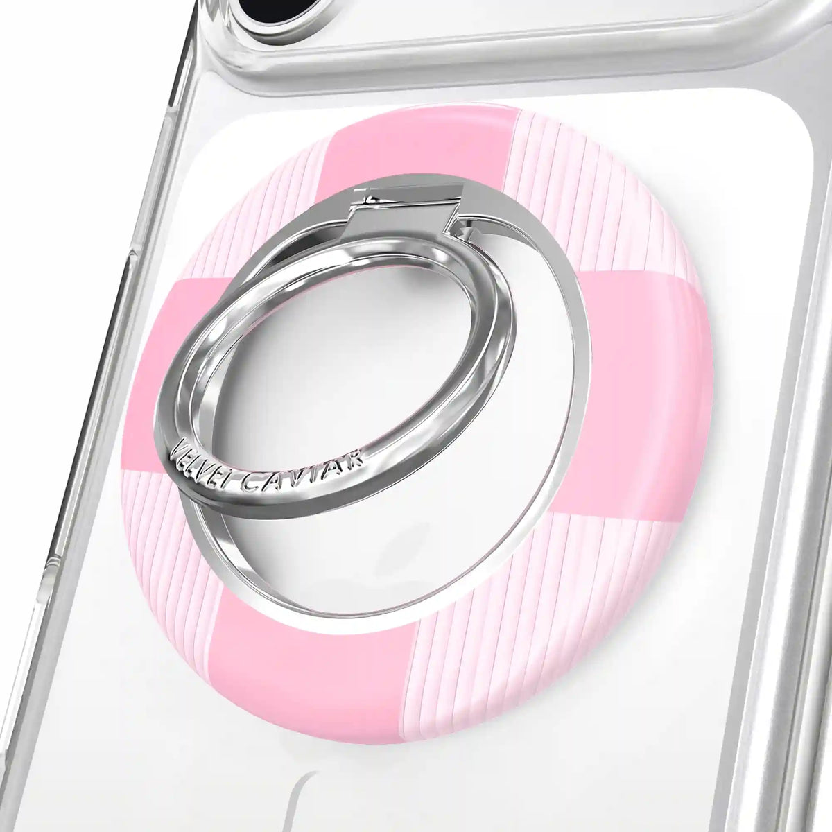 Pink Vibe Checkered MagSafe Grip Ring