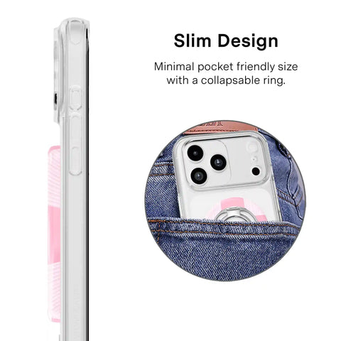 Pink Vibe Checkered MagSafe Grip Ring